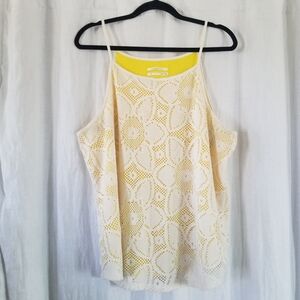Anthropologie | Cosette Floral Lace Tank Top